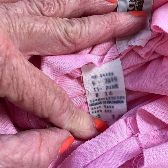 Montgomery Ward Womens Size 16 Sleeveless Nightie Gown Maxi Dress Pink Flowy - Picture 14 of 15